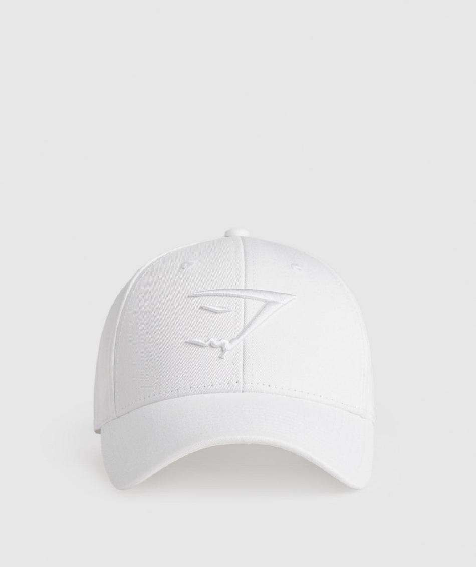 Czapki Akcesoria Gymshark Sharkhead Cap Białe | PL 4205FDN